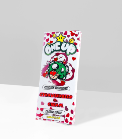 One Up Strawberries and Cream Mushroom Bars